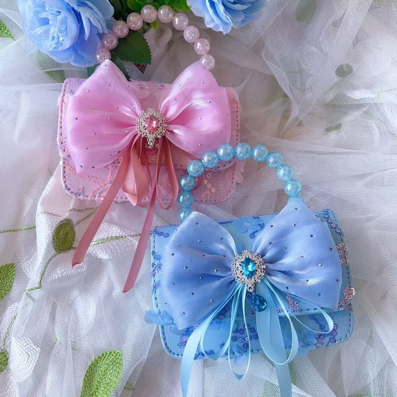 Nuevo bolso de hombro para niños de dibujos animados pequeño arco lindo viento princesa niña bolsa de hombro bolsa de mano