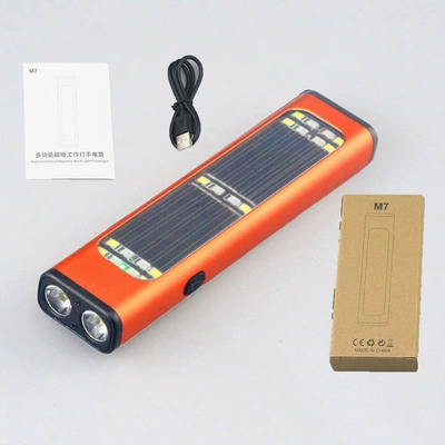 New Work Light Cob Flashlight: UV fənərlər - m7-2-solar-orange-set