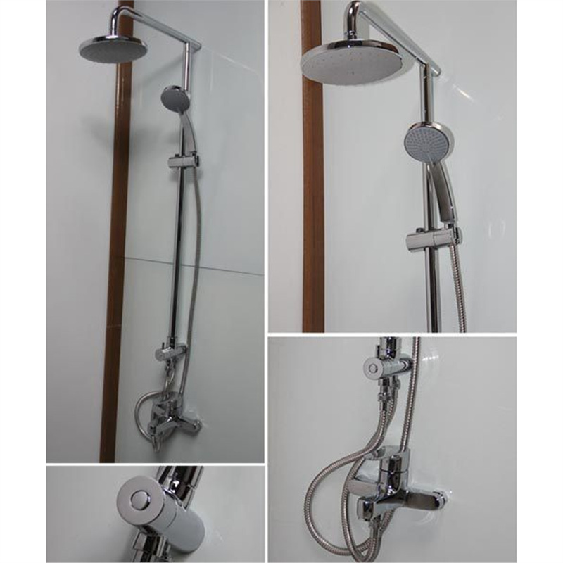 Qiyue all-copper shower faucet shower bathtub faucet double shower shower column K-5428T-C4-CP 5