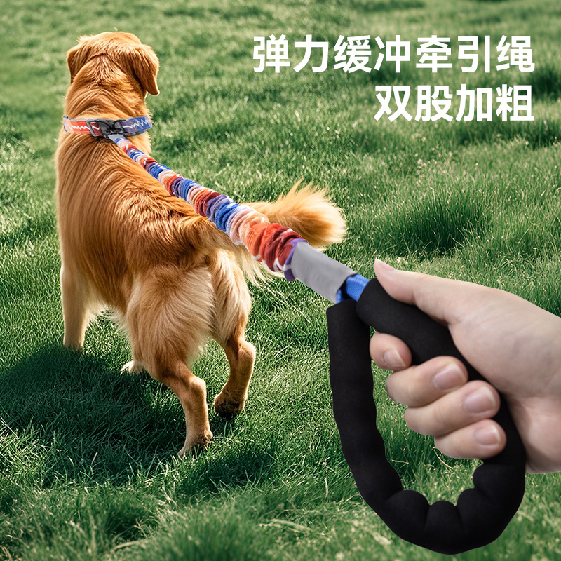Comercio exterior transfronterizo perros perros medianos y grandes cuerda P a prueba de explosiones Golden Retriever collar de salida cuerda de tracción cuerda para mascotas