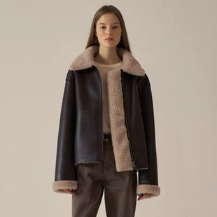 NW Homemade Fur One Women's 24ss Autumn and Winter Thickened Long and Short Double-Sided Double-Wearing Particulate Cashmere Jacket