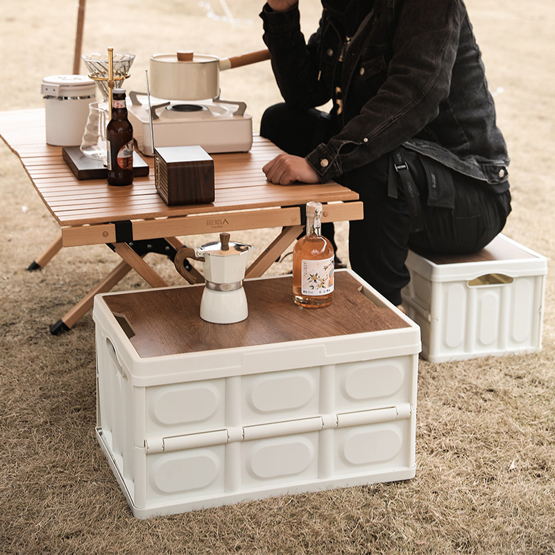 屋外キャンプ収納折りたたみボックス車載特大ピクニック多機能整理収納プラスチック折りたたみ収納ボックス|undefined