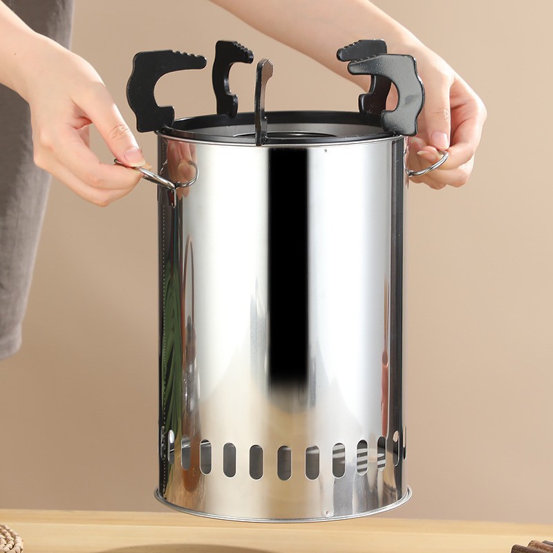 estufa de gasificación de leña estufa de fuego rural portátil sin humo estufa doméstica estufa de camping a prueba de viento al aire libre