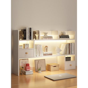 Bookshelf Desktop Storage Rack Office Elevated Rack Student Dormitory Goodies Bedroom Cosmetics Table Small Bookcase