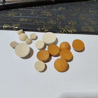 跨境批发1-3cm半圆半球半边木珠木球 DIY辅助材料荷木木质半圆球