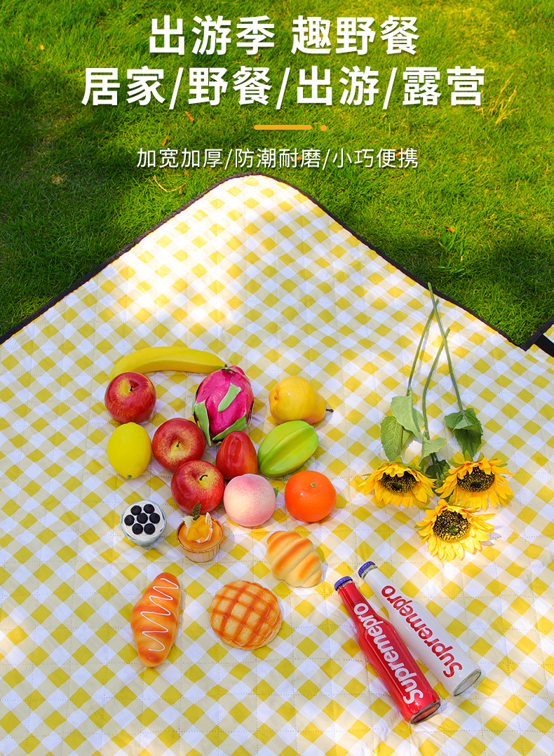 超声波野餐垫加厚防水防潮垫野餐布沙滩垫子户外帐篷野营地垫秋游详情6