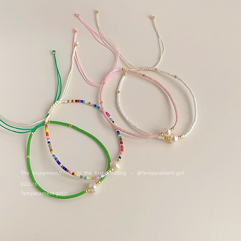 Bohemian style fresh and sweet handmade design bracelet Yiwu factory holiday style jewelry wholesale supply