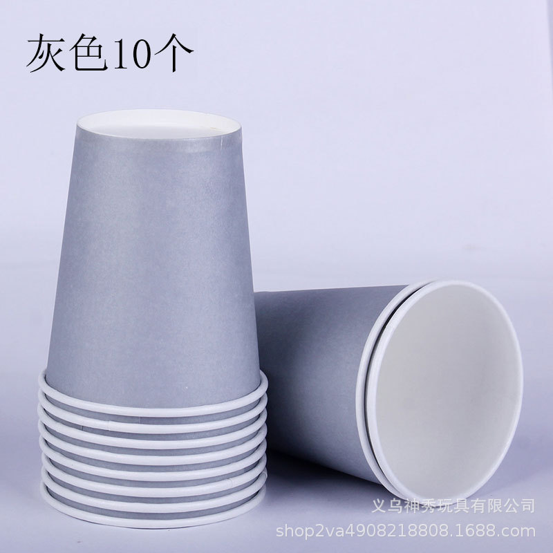 Colorido 10 tazas de papel materiales hechos a mano de jardín de infantes tazas de papel engrosadas arte materiales de bricolaje hechos a mano