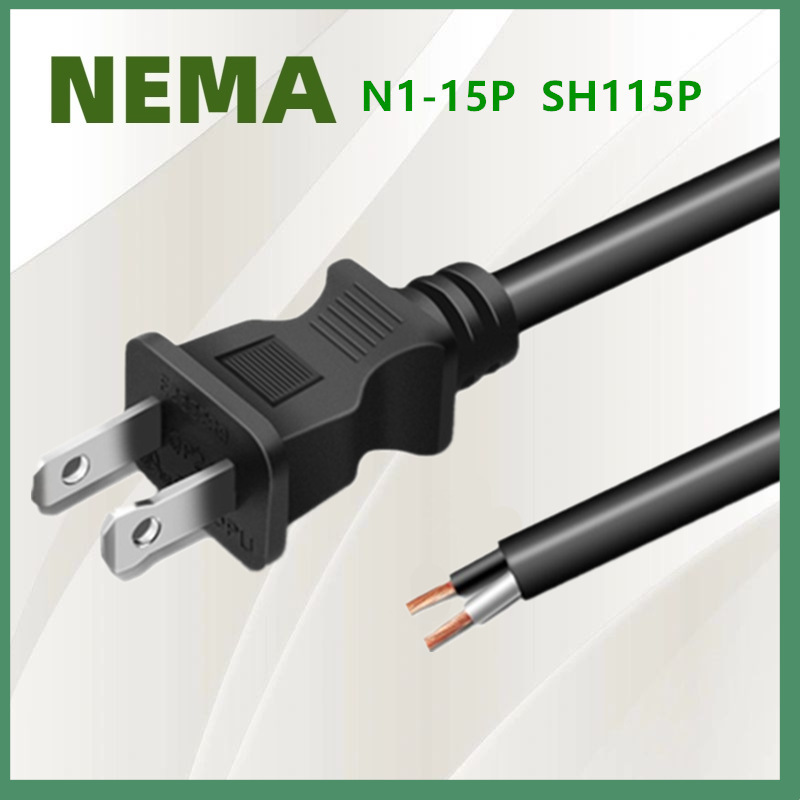 供应吹风机哑光耐磨SJTW美规插头电源线热风梳美标两芯18AWG SVT