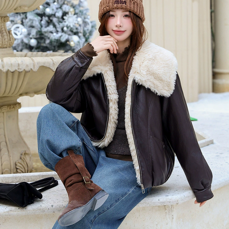 Короткая куртка с пухом для отдыха, корейский стиль, oversize, увеличенная толщина