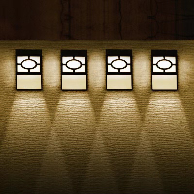 Cross-border Solar Wall Lamp Outdoor Courtyard Garden Villa Decorative Wall Washer Lamp Home Balcony Layout Landscape Lamp