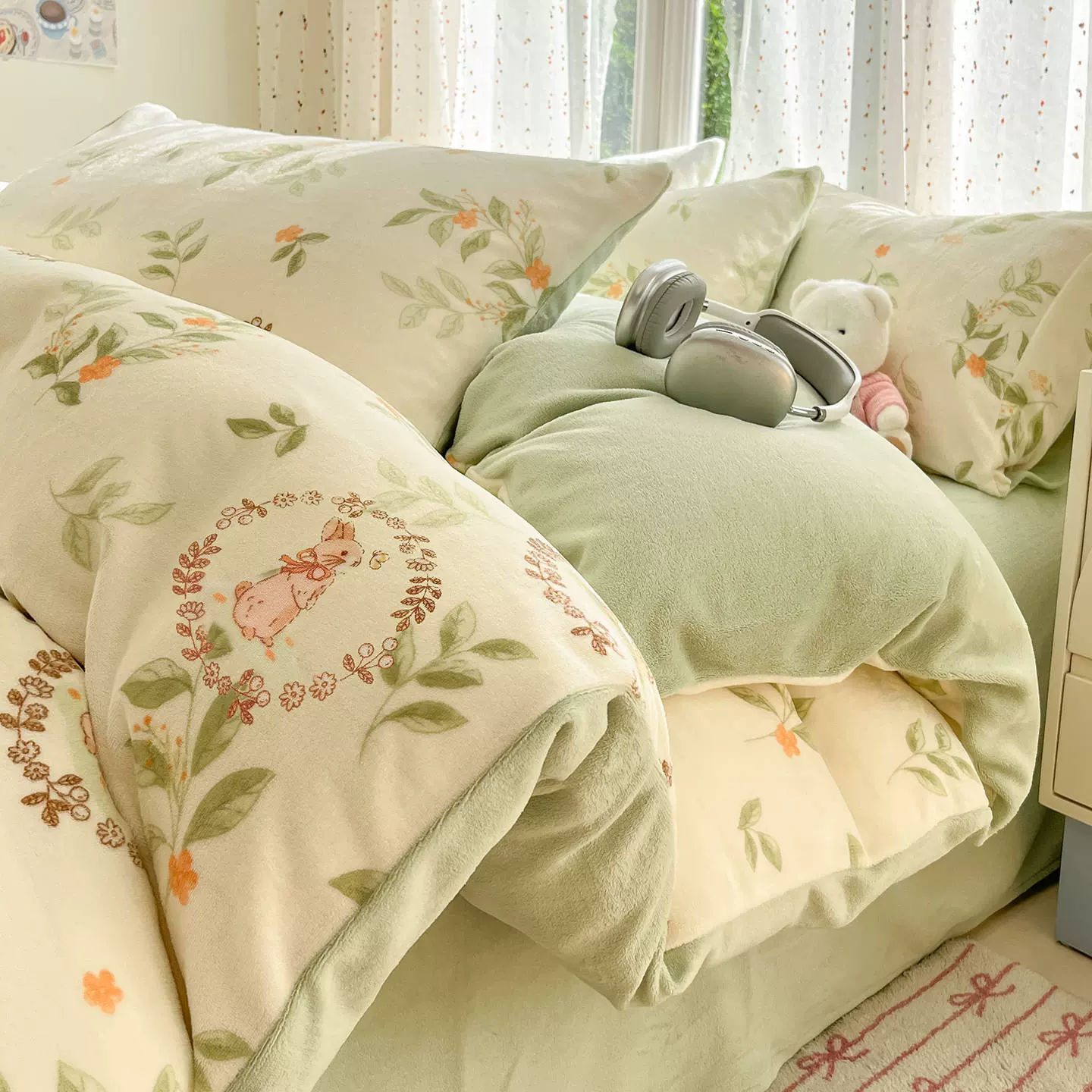 牛奶绒床上四件套冬季加厚2026新款珊瑚绒加绒宿舍床单被罩三件套