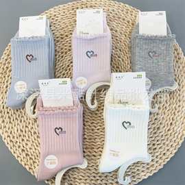 25秋冬男女士新款加厚中筒棉袜 学院风字母百搭青少年运动袜批发