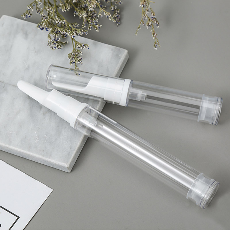 5ml10ml12ml15ml botella de vacío de crema de ojos portátil presionando sub-botella de viaje pequeña muestra botella de crema de ojo de pico de pato