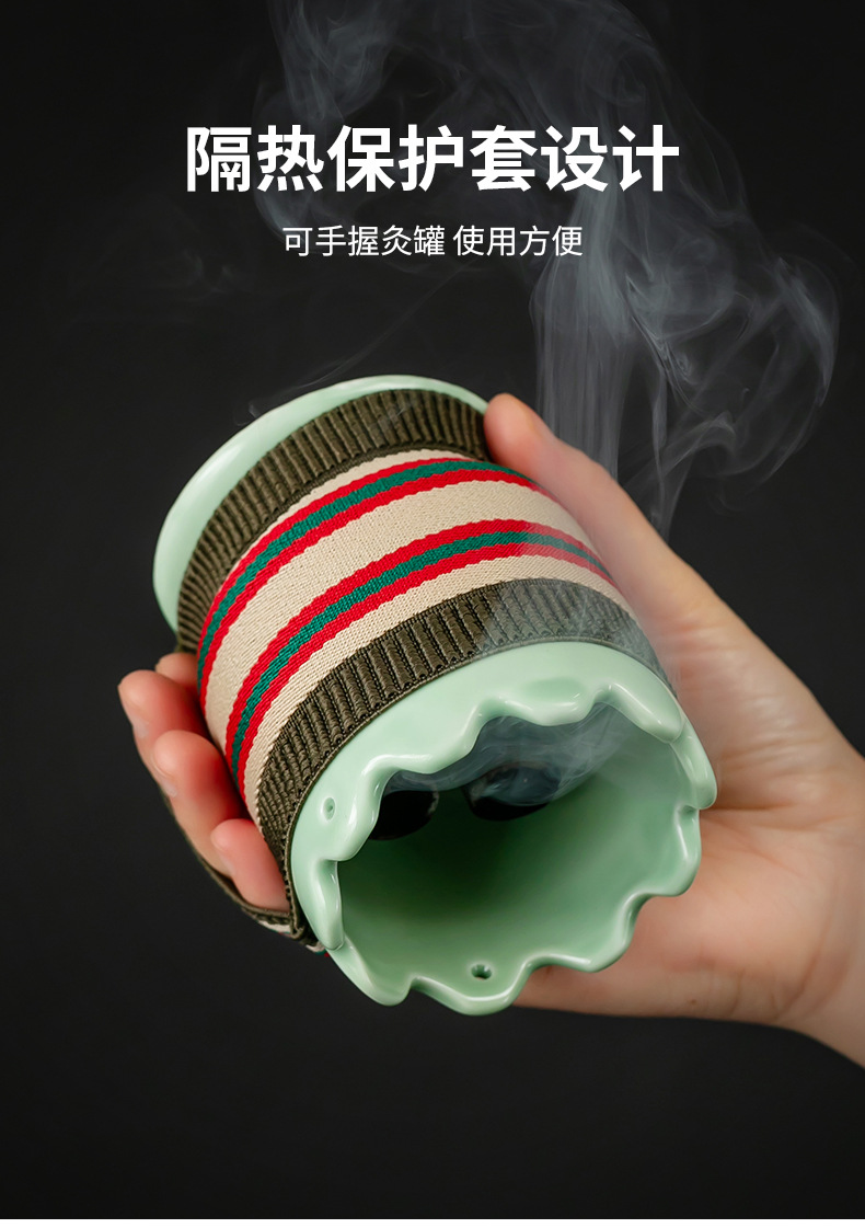 Ceramic Lotus Moxa Cup Gua Sha Warm Moxibustion Device for Neck Meridian Care 0.5kg specifications