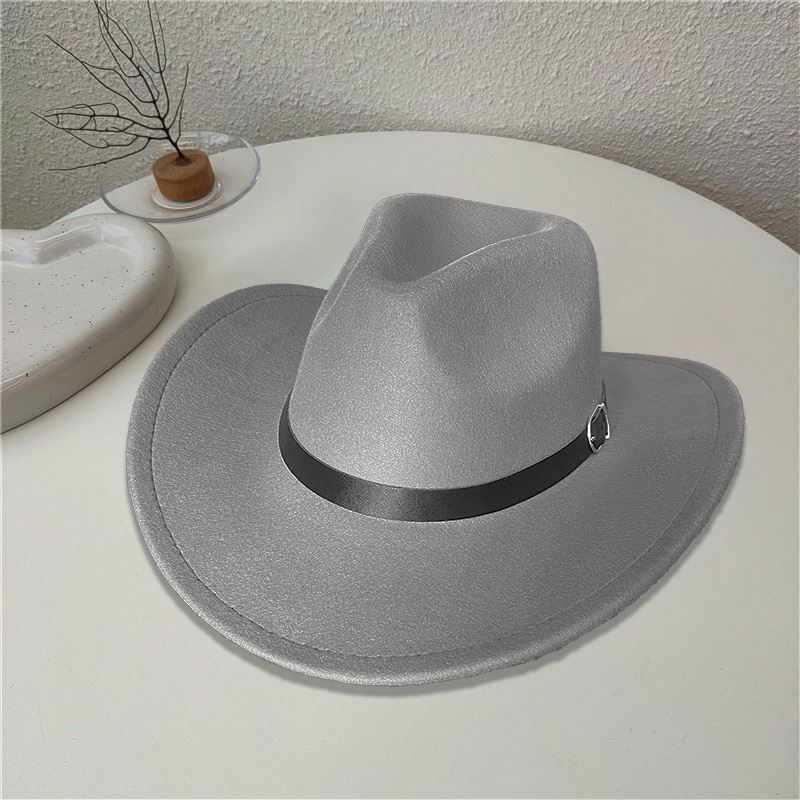 Sombrero Jazz de Lana con Ala Ancha para Hombre Ajustable Térmico para Otoño e Invierno image 8