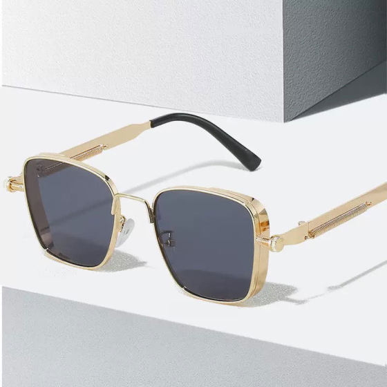 2025 new vintage box steampunk metal sunglasses European and American universal personalized sunglasses sunglass