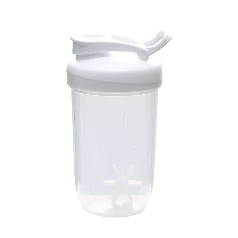 400 ml de proteína en polvo batido taza mecedora de plástico portátil taza de agua deportiva botella de fitness al aire libre se puede fijar el logotipo