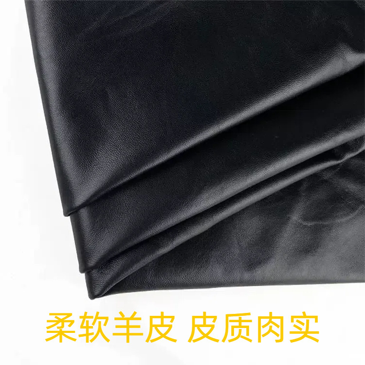 Sheepskin Grain Top Layer Genuine Goat Leather Material for Clothing, Bags, Gloves, Leather Fabric, Grade A, Black, Light Luxury Leather Material Sheepskin Grain Top Layer Genuine Goat Leather Material for Clothing, Bags, Gloves, Leather Fabric, Grade A, Black, Light Luxury Leather Material