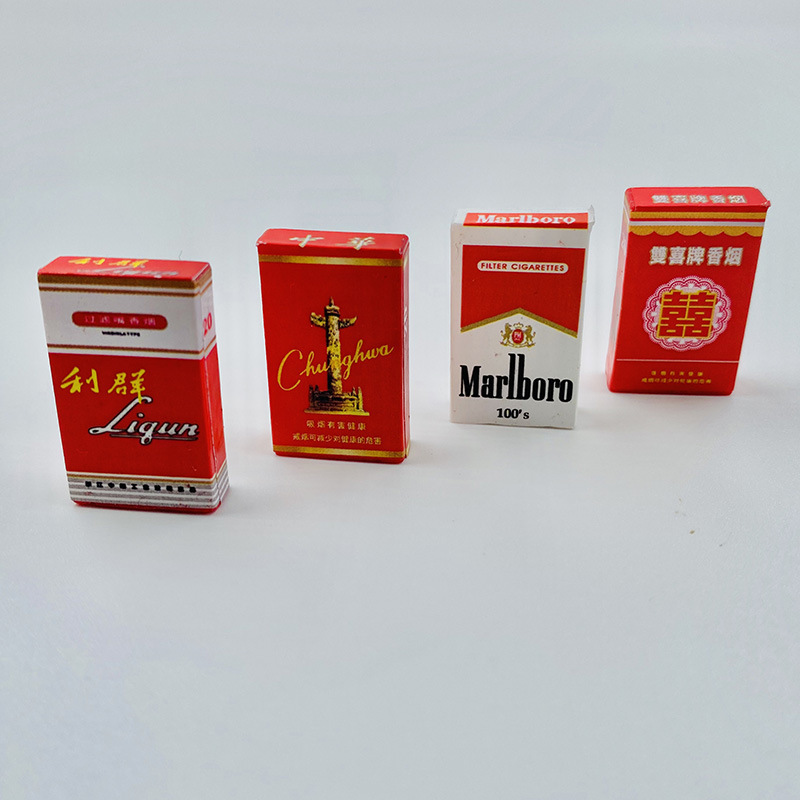 Cigarette case simulation convenience store diy mini resin accessories mixed diy material Chinese jewelry bottles wholesale