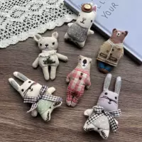 Новый стиль ручной работы хлопок и льна DIY Мори свежий кролик мультяшный головной убор ожерелье сумка подвеска аксессуары для одежды