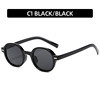 Fashionable sunglasses, retro comfortable trend glasses solar-powered, European style, 2021 collection