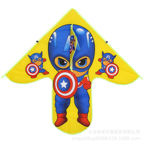 New large cartoon kite children's kite adult large kite triangle curved edge kite hot sale at street stalls in scenic spots