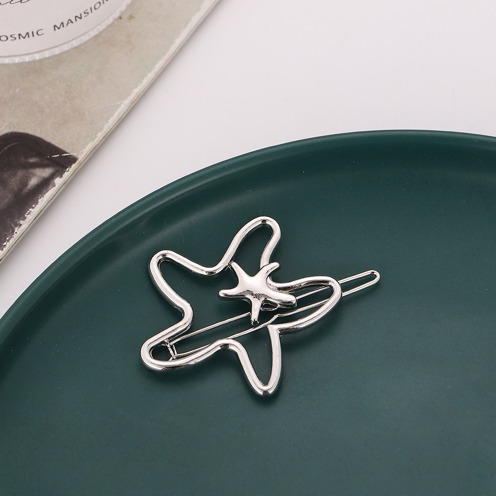 Simple Style Starfish Alloy Plating Hair Clip 1 Piece display picture 4