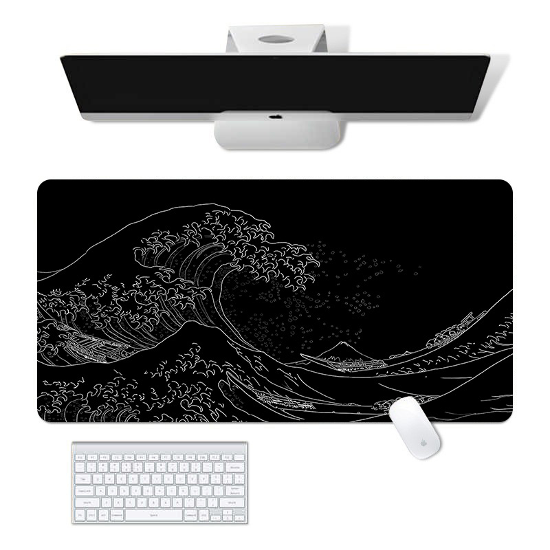 Alfombrilla de ratón, mapa de calor súper grande, línea abstracta, alfombrilla de ratón grande, nueva alfombra antideslizante corrugada de fluido, fábrica al por mayor