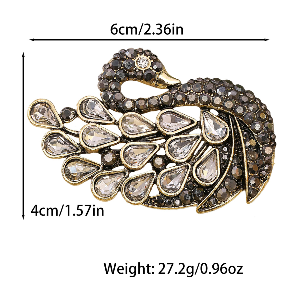 White Czech diamond swan