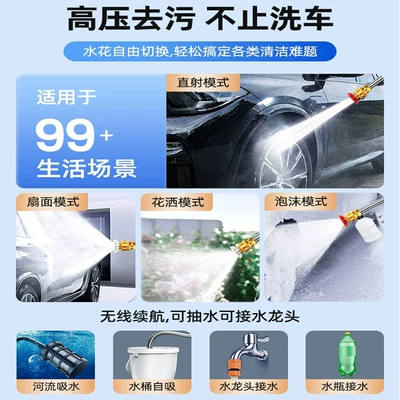 High pressure car wash water gun – washing pump artifact wireless super