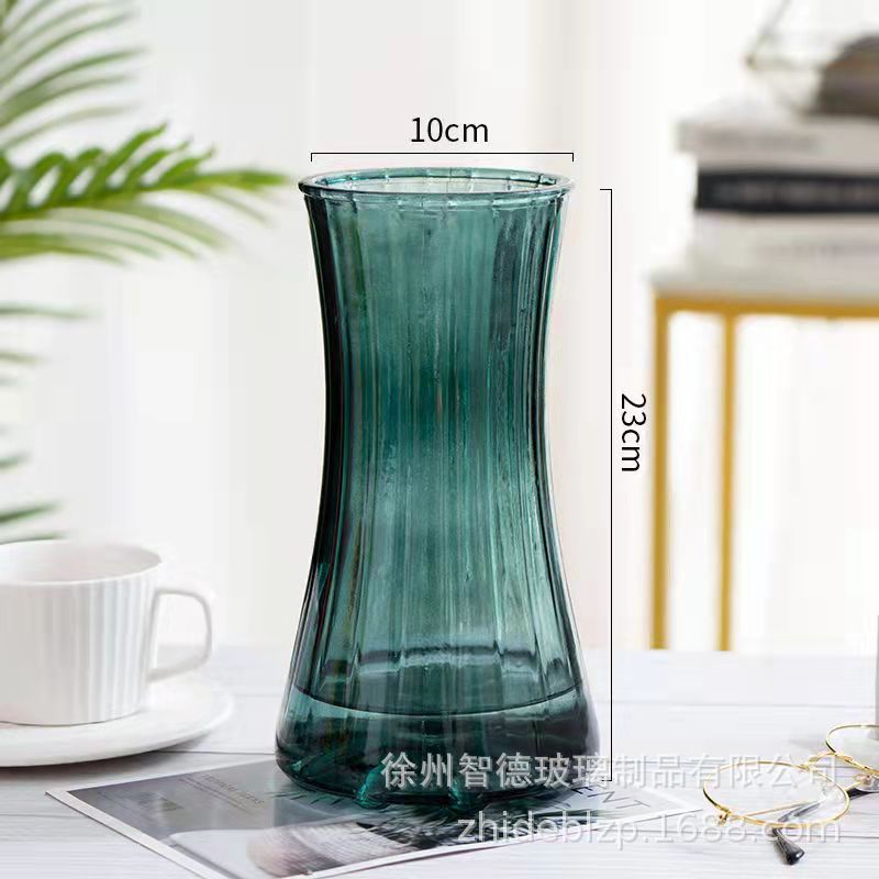 Luz al por mayor lujo creativo oro florero flores arreglo floral Rosa bambú rico rábano verde hidropónico decoración de escritorio