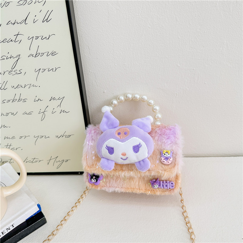 2023 nuevo popular Occidental Princesa monedero muñeca de La felpa Perla del bebé hombro portátil MINI BOLSA mensajero