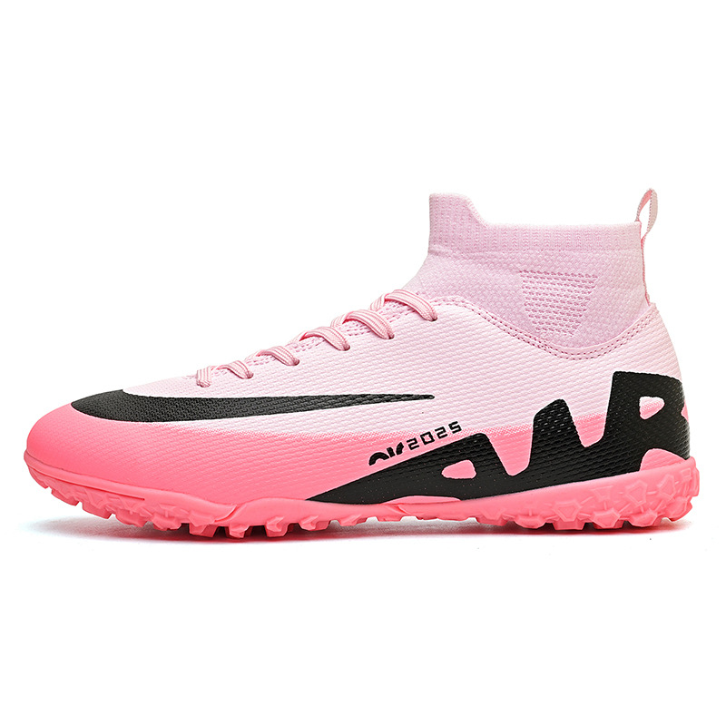 2025 nuevo transfronterizo de clavos cortos de alta altura hombres y mujeres zapatos deportivos de entrenamiento juvenil zapatos de fútbol fábrica