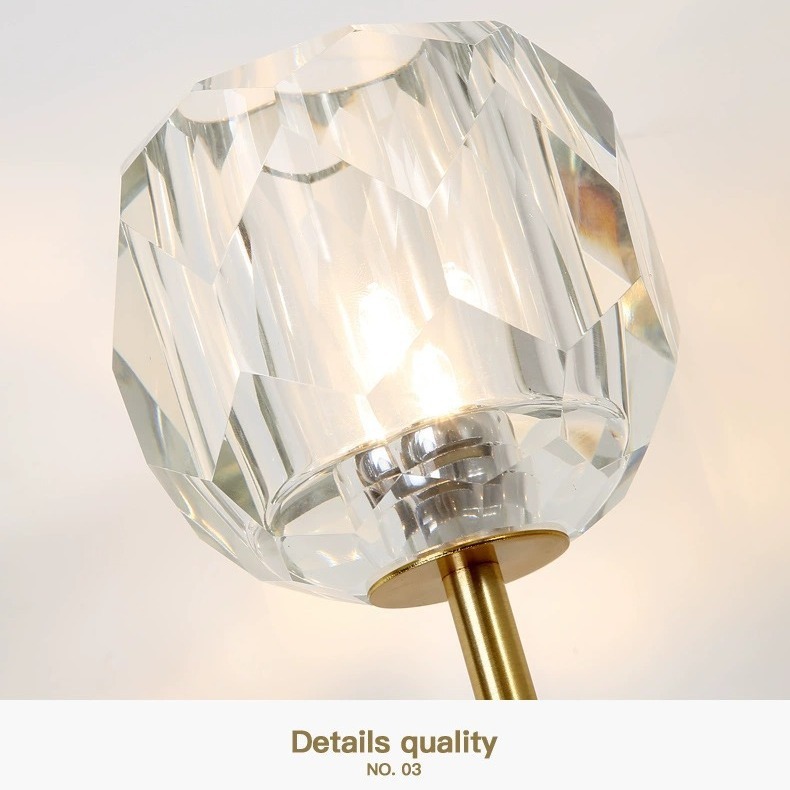 Pasillo cabeza de cama de cristal lámpara de bronce lujosa lámpara de pared del hotel dormitorio pasillo lámpara de pared largo fondo de agua