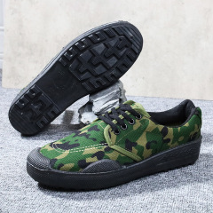 Unisex Liberation Construction Site Camouflage Shoes, Safety Work Shoes, Rubber Boots, Labor-Protective Low-Top Training Shoes with Anti-Slip Features