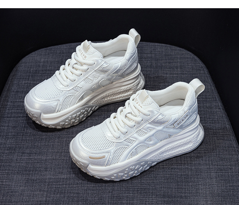 Giày sneaker nữ đế dày tăng chiều cao phong cách cổ điển mùa hè 2026 — M2875 màu be, M2875 Màu tím, M2875 màu vàng chi tiết 30