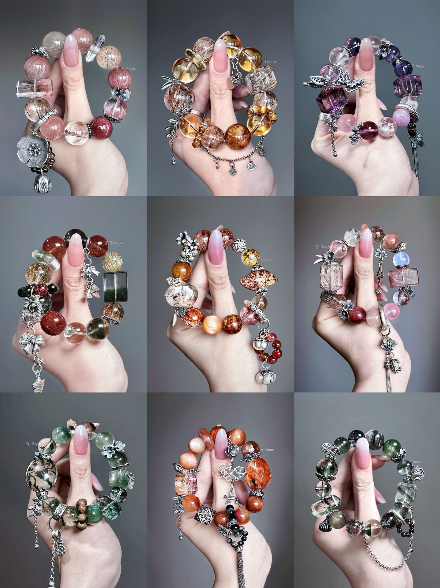 Natural Tea Crystal DIY Jewelry Accessories Single Beads Accompanying Faceted Loose Beads Spacer Crystal Jewelry Bracelets with Beads