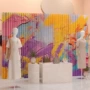 客厅打孔简易美容院背景纸