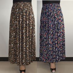 中高年の長いスカートの婦人服の半身のスカートの大きいサイズの長いスカートは太っています。