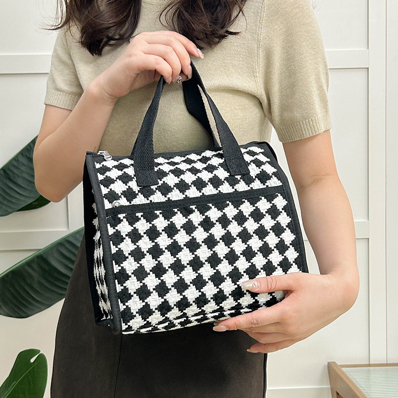 New Houndstooth Large Capacity Ins Style Wash Bag Portable Storage Bag Advanced Travel Internet Celebrity Cosmetic Bag
