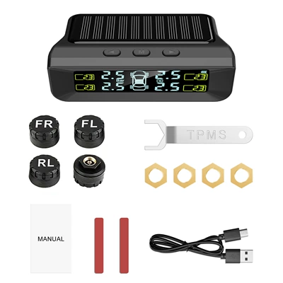 Tire pressure monitoring system screen and digital display, high-precision tire - external-two-digit-color-display