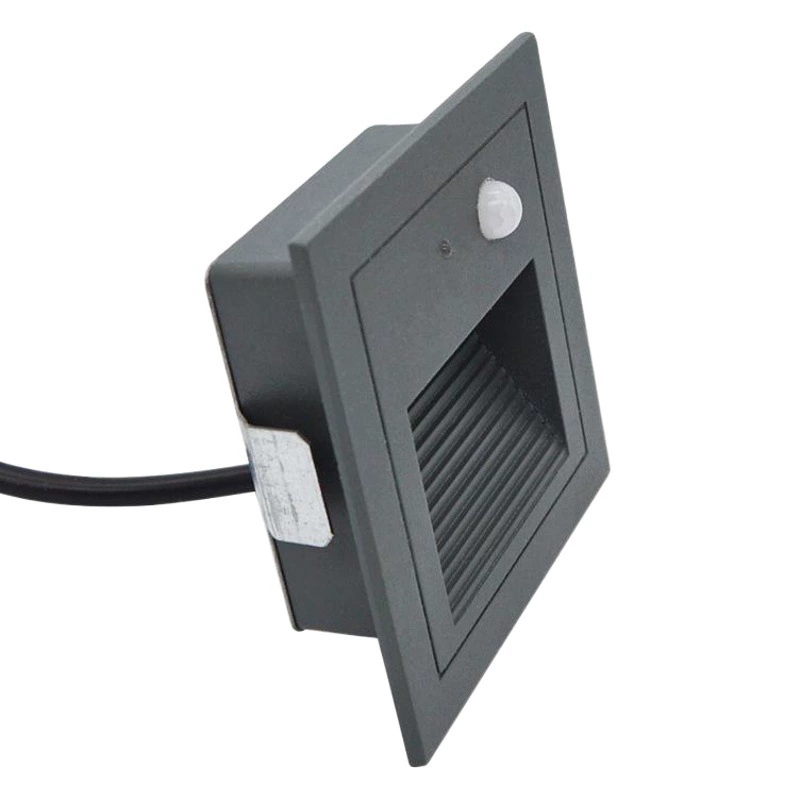 Светодиодный угловой светильник с датчиком движения, подсветка для ступеней, алюминиевый светильник для лестниц, ночник для трансграничной торговли