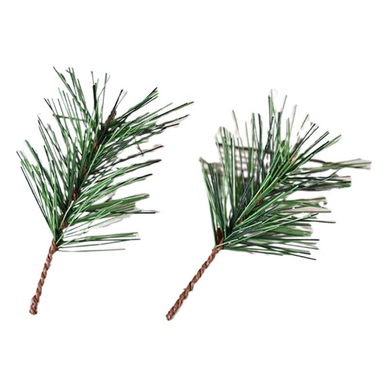 Navidad Rama de pino decoración DIY aguja de pino hoja rama DIY árbol de Navidad accesorios fábrica al por mayor image 1
