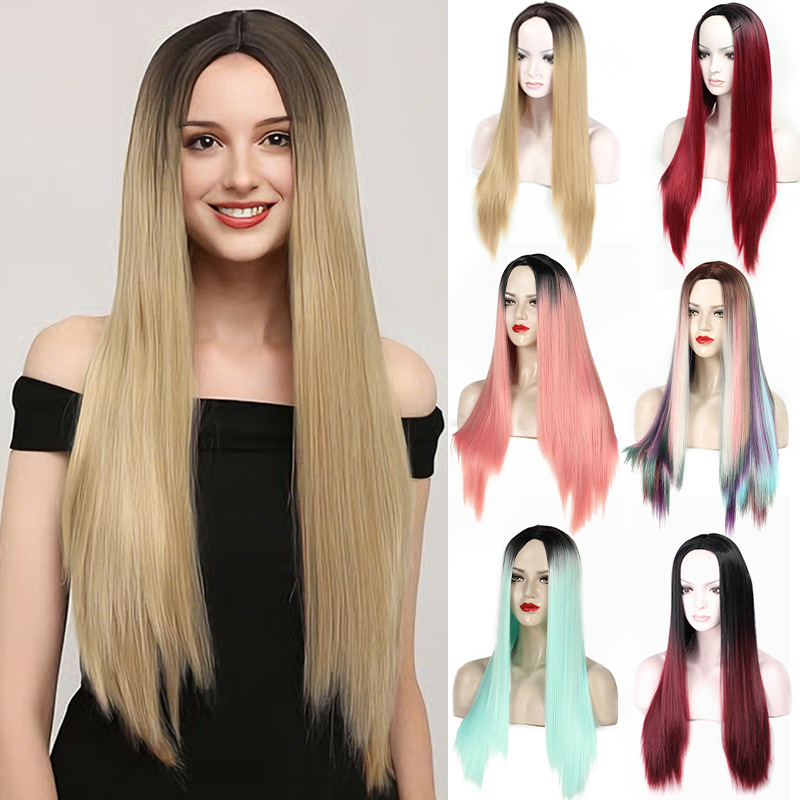 Wig with hair parting