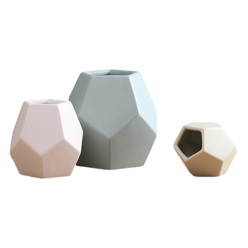 Nórdico creativo florero de cerámica decoración moderna minimalista decoración del hogar sala de estar comedor arreglo floral flor seca al por mayor