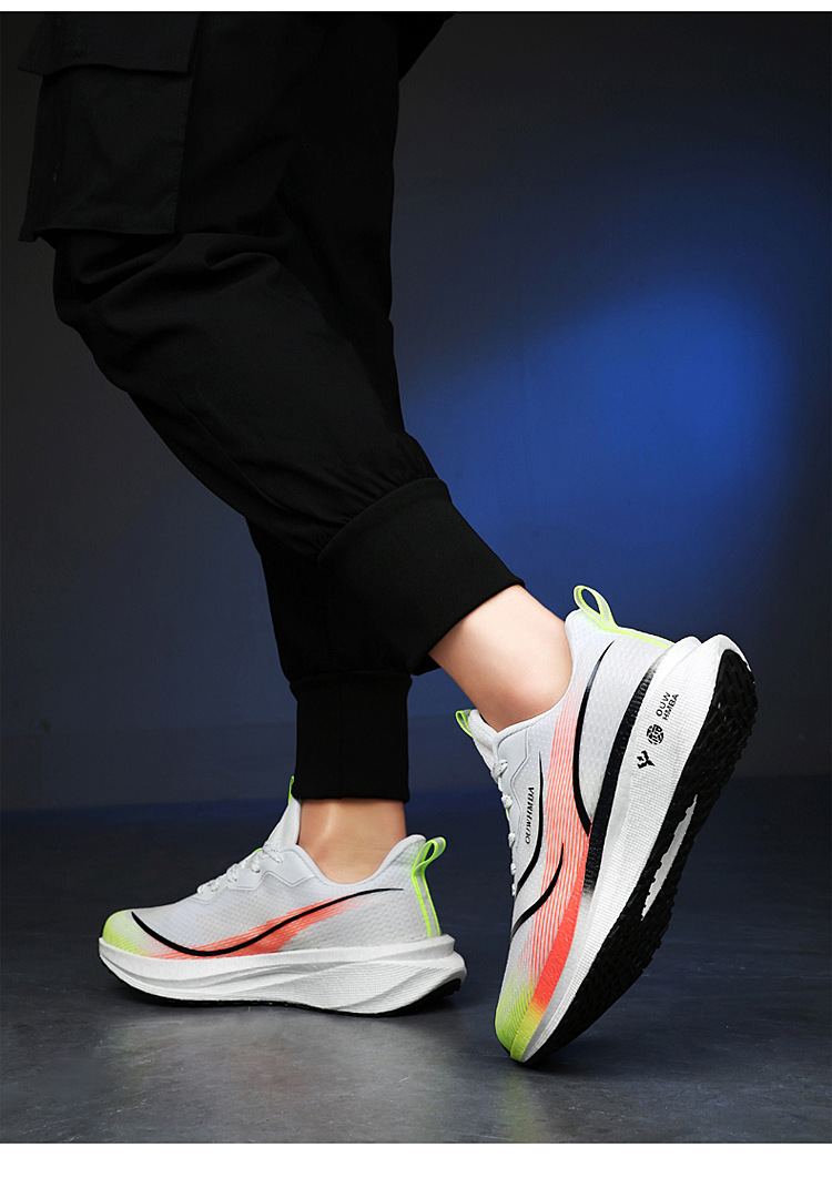 Carbon Plate Running Shoes Breathable Shock Absorbing Trainers_voghion.com