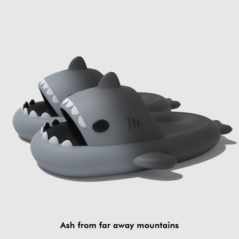 Platform Shark Slippers (Shark), summer funny slide, 4 cm platform, gradient colors