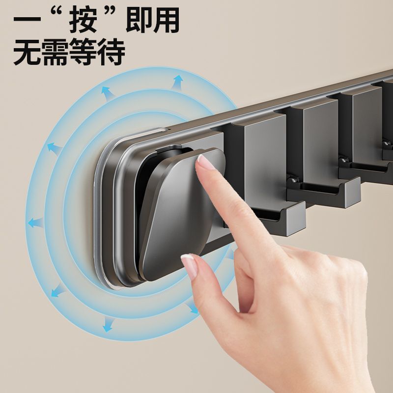 方形吸盘联排门后挂钩隐形免打孔衣帽钩玄关墙上壁挂折叠挂衣钩|undefined