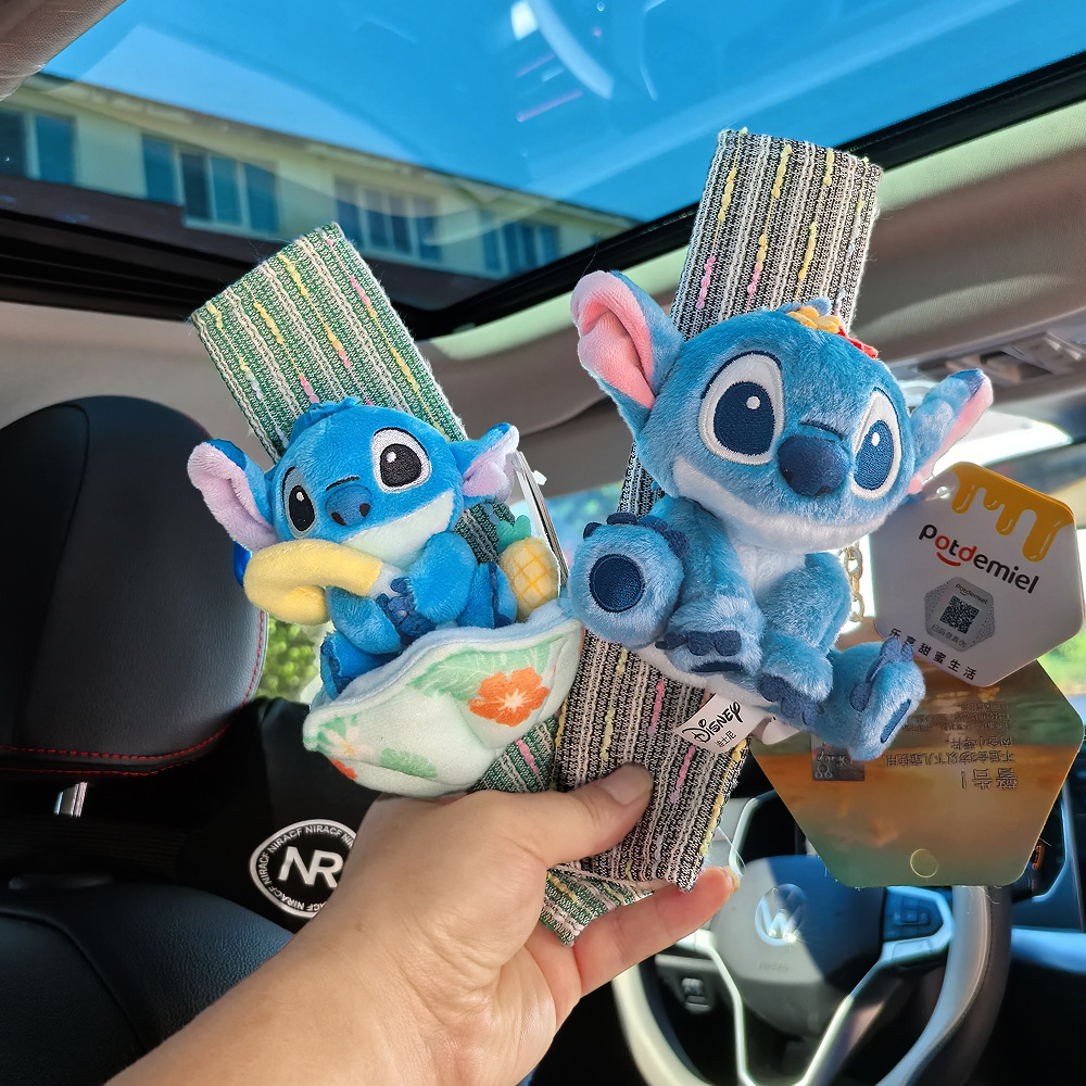 New Stitch Doll Car Seat Belt Shoulder Cover Car Decoration Anti-Stranglehold Anti-Wear Clothing Car Decoration
